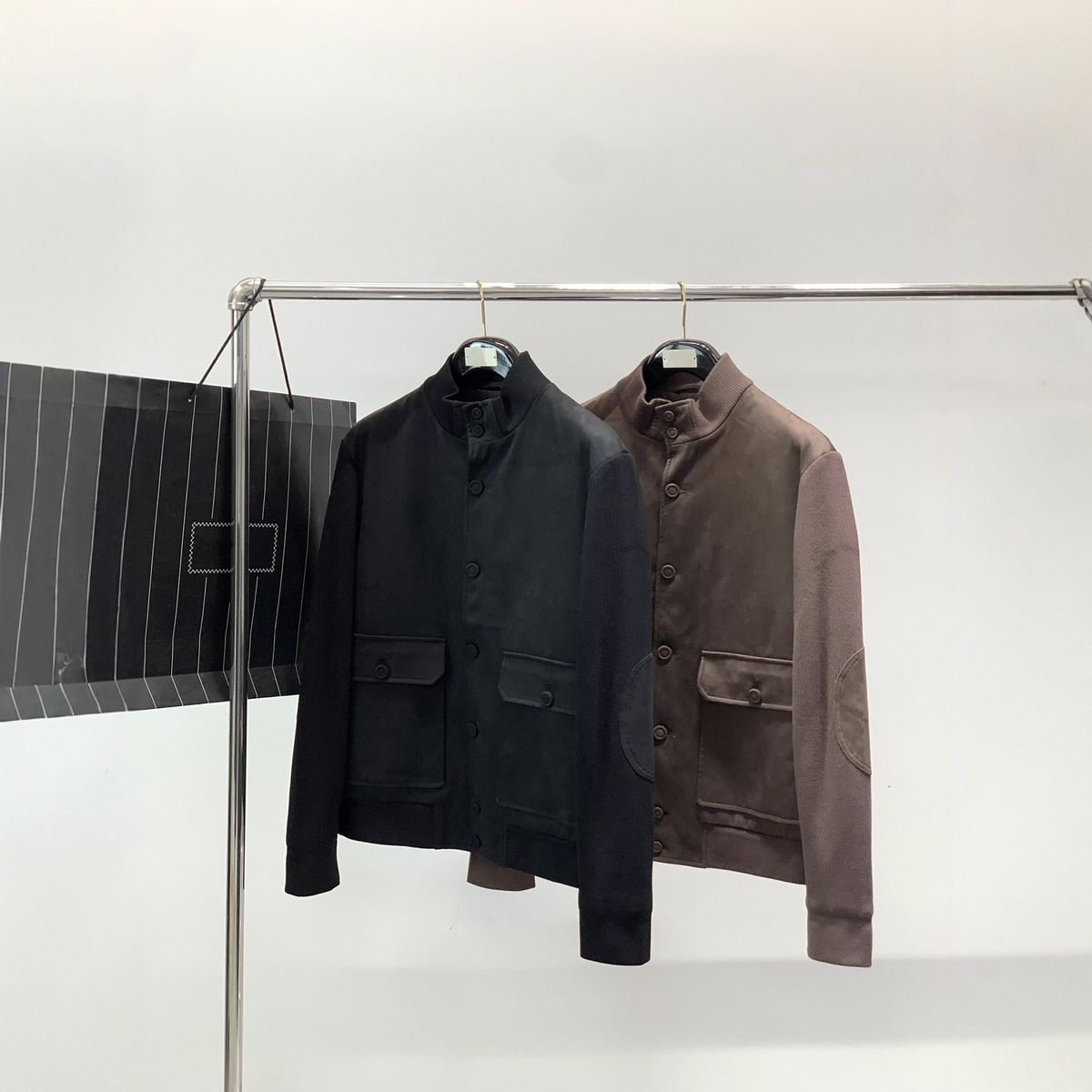 ZA Cross-Border High Version 2025 Stand Collar Patchwork Jacket Windproof Warm Durable Men's Coat_mkmklike.com