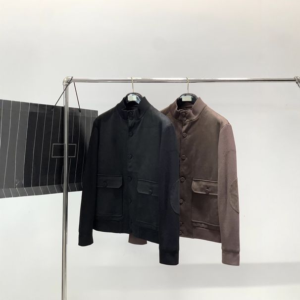 ZA Cross-Border High Version 2025 Stand Collar Patchwork Jacket Windproof Warm Durable Men's Coat_mkmklike.com