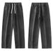 Men's Clothing summer new men's loose casual design niche straight wide leg denim trousers_mkmklike.com