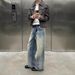 Series 05 Washed Blue Straight Loose Jeans – Cleanfit A-Line Denim For Men & Women – Vintage-Inspired Relaxed Fit_mkmklike.com