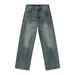 Men's Retro Distressed Wide Leg Jeans – Loose Fit Vintage Denim Pants (S-XL, Blue & Black Options)_mkmklike.com
