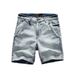 Men's Clothing 2024 New Denim Shorts Men's Summer Workwear Shorts Washed Old Straight Three Quarter Pants Men Manufacturers Wholesale_mkmklike.com