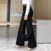 Black Wide Leg Straight Leg Jeans for Women Loose Fit Slimming Cotton Denim Casual Spring/Autumn Summer Independent Website_mkmklike.com