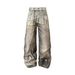 High Street Style Wide Leg Jeans Retro High Waisted Loose Slimming Straight Leg Floor Length Pants New Autumn Winter_mkmklike.com
