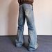 Men's Vintage Washed Straight-Leg Jeans - American Retro High-Street Denim Pants (Blue, S/M/L/XL/XXL/XXXL)_mkmklike.com