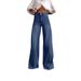 Retro High-Waisted Wide-Leg Jeans – Vintage Washed Denim Pants For Women (Light Blue/Deep Blue/Brown, S-3XL)_mkmklike.com
