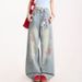 Han Niu Xintang American-style Fun Trendy Brand Washed Pants Versatile Straight Wide-leg Cartoon Embroidered Jeans For_mkmklike.com