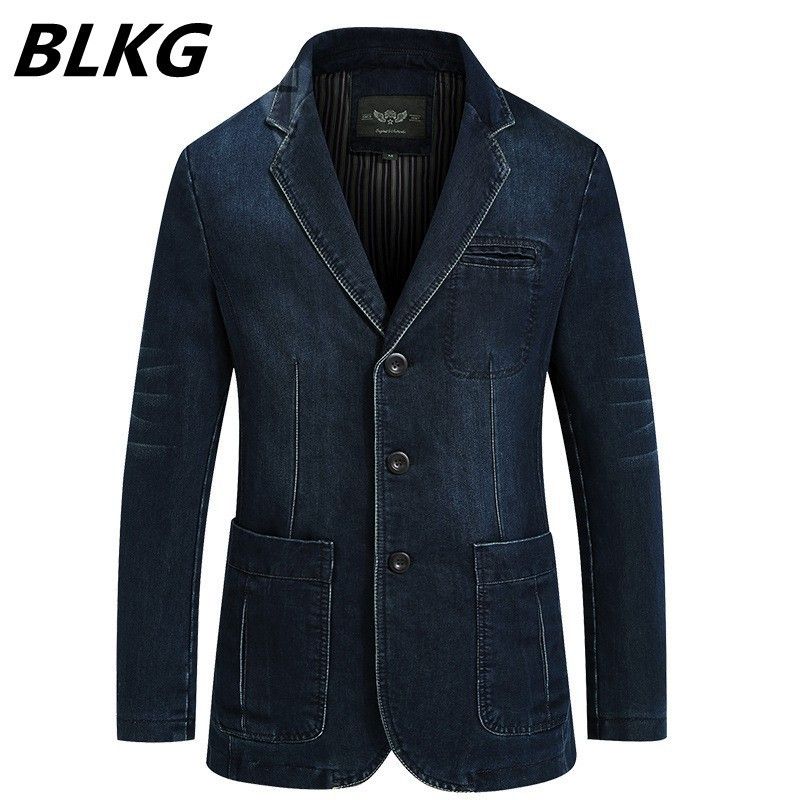 Autumn Men's Casual Denim Small Suit Slim Fit Jacket 2182_mkmklike.com