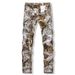 Men's Slim Fit Snakeskin Print Jeans Trendy Casual Straight Leg Trousers Mid Waist Cotton Long Pants_mkmklike.com