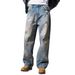 Men's Clothing Men's Loose Straight Leg Jeans Wide Leg Distressed Vintage Denim Trousers For Formal & Casual_mkmklike.com