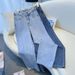 Women's High Waist Straight Leg Jeans Adjustable Buckle Loose Fit Slimming Floor Length plus Size Denim_mkmklike.com