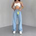 Women's Clothing Spring And Autumn Style Women's Stretch Denim Jeans - High Waist Comfort Fit, Classic Blue, Casual & Office Wear (Sizes 25-32)_mkmklike.com
