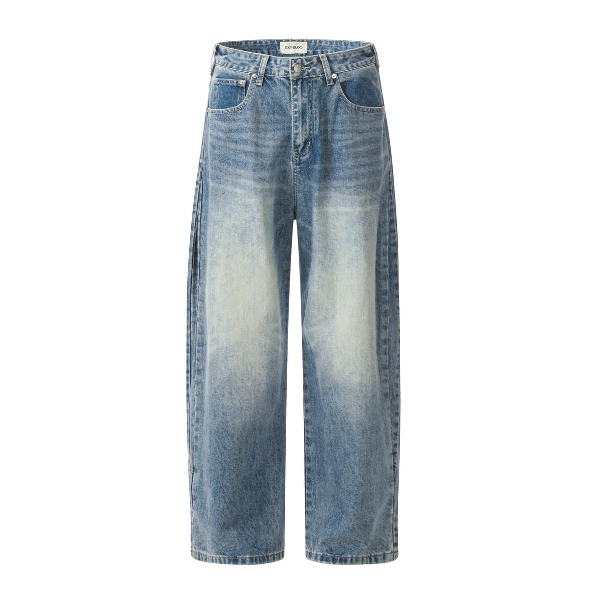 Men's Clothing Washed Blue Jeans For Men And Women Trendy And Versatile Loose And Casual Cleanfit Pants_mkmklike.com