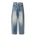 Men's Clothing Washed Blue Jeans For Men And Women Trendy And Versatile Loose And Casual Cleanfit Pants_mkmklike.com