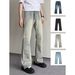 American Street Wash Versatile Micro Flared Jeans, Distressed Zipper Casual Pants, Vibe Trendy Pants_mkmklike.com