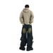 Deconstructed Vintage Washed Jeans High Street Raw Hem Raw Edge Denim Pants With Patchwork Details (Unisex Straight-Leg, Distressed Retro Style)_mkmklike.com
