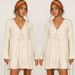 Women's Clothing V-neck rivet lace-up cotton and linen long-sleeved dress _mkmklike.com