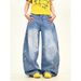"Women's Dopamine Star Wash Denim Jeans – 90s Vintage Baggy Wide-Leg Pants (Retro Streetwear, Soft Stretch, High Waist)"_mkmklike.com