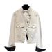 Women's American Retro White Stand up Collar Short Denim Jacket Casual Versatile Top for Spring And Autumn Unique Design_mkmklike.com