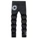 Men's Slim Fit Black Jeans Stretch Comfort Denim Pants For Casual Wear - Trendy & Versatile_mkmklike.com