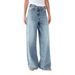High-Waist Straight Leg Jeans For Women - Comfortable Cotton Denim Pants With Asymmetric Design, Streetwear Style (Dark Blue, Light Blue, Dark Gray)_mkmklike.com
