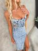 K Fashionable Camisole Vintage Sexy Denim Dress_mkmklike.com