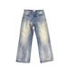 YYJ 25SS Bull King Series 05 Men's A-Line Washed Blue Relaxed Straight Jeans Cleanfit Denim Pants_mkmklike.com