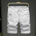 Men's Clothing Men's Retro Denim Shorts Solid Color Slimming Casual Versatile Five Point Pants Summer Trendy Style_mkmklike.com
