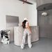 Women's Clothing Retro High Waist Washed Distressed Hot Girl Jeans Women's Back Leg Holes Design Wide Leg Pants_mkmklike.com