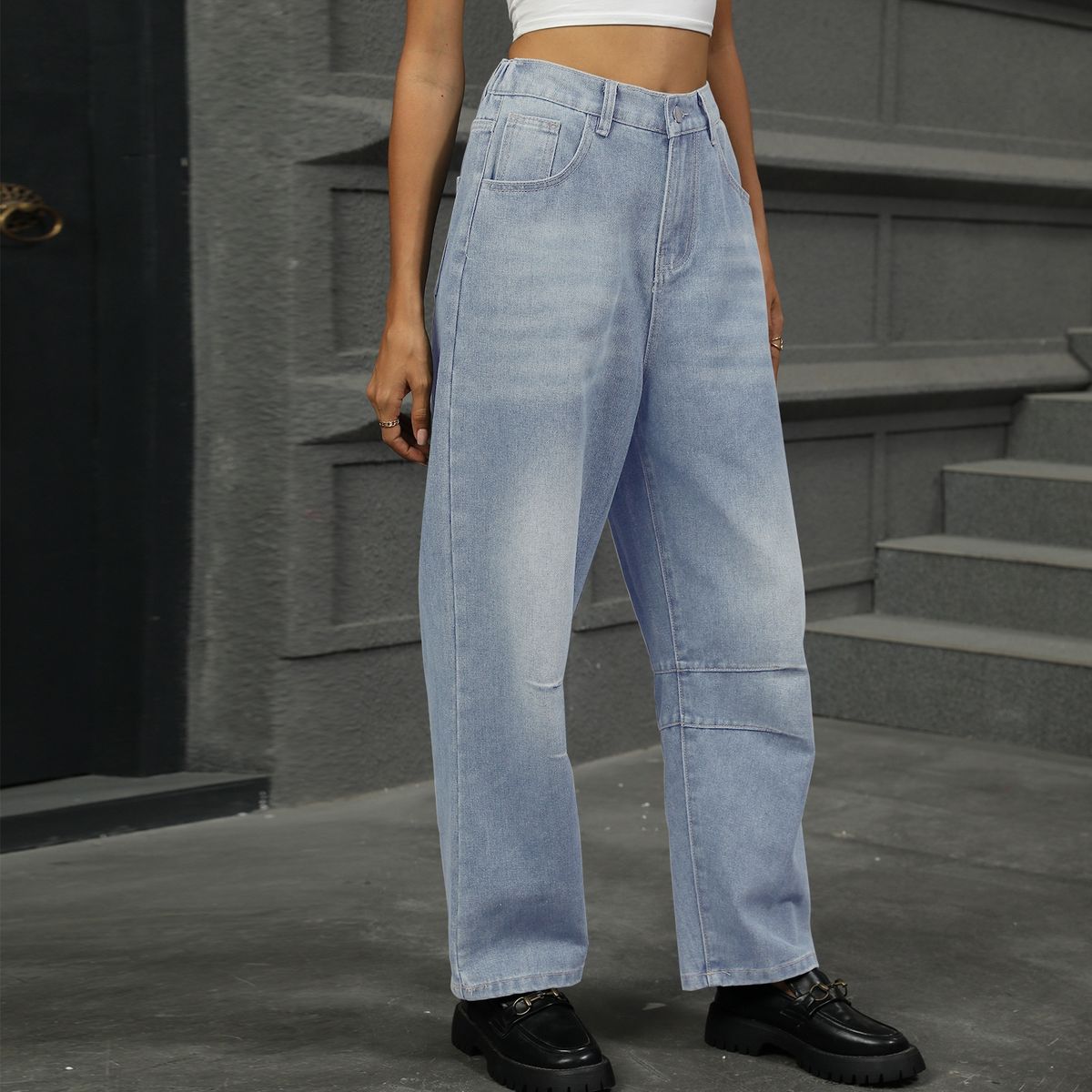 Wish European And American Cross-border Foreign Trade Women's Clothing Independent Site New Washed Loose Harem_mkmklike.com