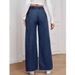 Women's High Waisted Vintage Washed Jeans – Loose Fit Straight Leg Denim Pants With Dropped Hem For Summer_mkmklike.com