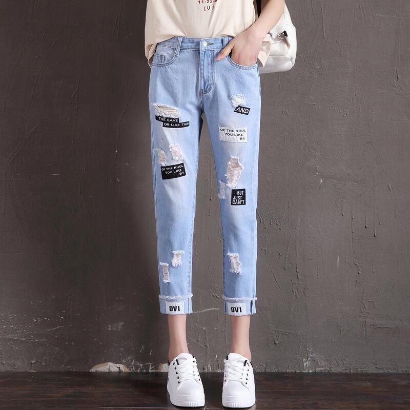 Women's Clothing Leg Jeans For Women Autumn High Waist Drape Loose Versatile Straight Pants_mkmklike.com