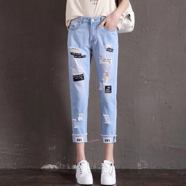 Women's Clothing Leg Jeans For Women Autumn High Waist Drape Loose Versatile Straight Pants_mkmklike.com