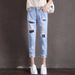 Women's Clothing Leg Jeans For Women Autumn High Waist Drape Loose Versatile Straight Pants_mkmklike.com