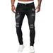 Men's Hip Hop Skinny Ripped Narrow Feet Slim Jeans Street Trend Brand Quality Denim Trend_mkmklike.com