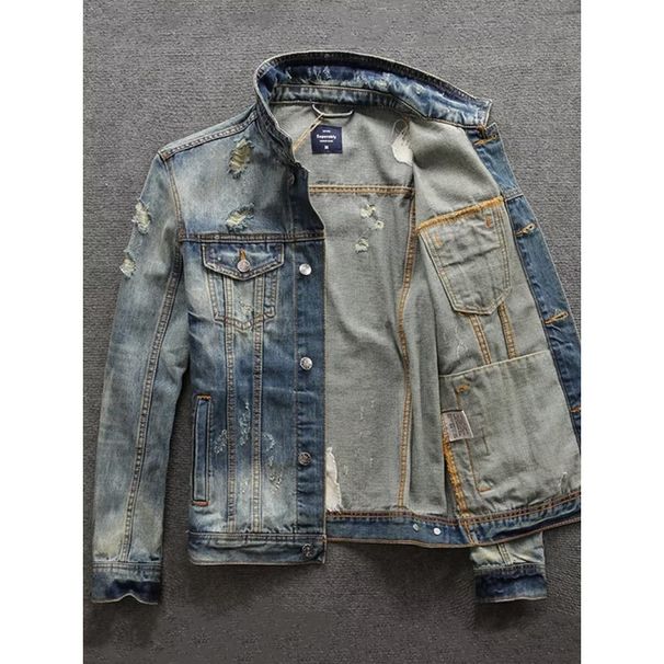 Pulse Pulse Motorcycle Denim European American Foreign Trade Spring And Autumn Style Personality Trend Loose Casual Workwear Jacket_mkmklike.com