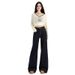 Women's High Waist Flared Denim Jeans - Stretchy Wide Leg Bell Bottoms With Fleece Lining (XS-2XL, 5 Colors & 3 Lengths)_mkmklike.com