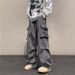 Overalls Loose American Men's And Women's High Street Design Sense Drawstring Hip Hop Tied Feet Wide Legs Drape Lazy Wind Long Pants_mkmklike.com