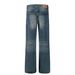 Men's Clothing neutral washed blue design high end men's straight slim jeans_mkmklike.com