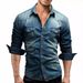 Men's Clothing Shirt Denim Jacket Men's Top_mkmklike.com