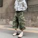 Men's Clothing Washed Damaged Old Camouflage Shorts For Men And Women Summer High Street Fashion Brand Handsome Seven Point Overalls_mkmklike.com