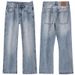 Men’s Retro Flared Jeans - Vintage Washed Denim Pants With Distressed Details (28-40)_mkmklike.com