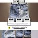 Men's Trendy Ripped Denim Shorts Slim Fit Five Pocket Length Distressed Jeans 2026 Hip Hop Style Fashion Worn By Internet Celebrities_mkmklike.com