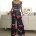2023 Women's Fashion One Shoulder Print Temperament Commuter Casual High Waist Jumpsuit Women_mkmklike.com