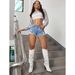 Women's Clothing Denim Shorts Fashionable New Style Hole Personality Shorts Spot_mkmklike.com