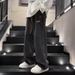Hong Kong-style Trendy Jeans For Men, Spring And Autumn Loose Straight-leg Pants, American High Street Trendy Brand Wide-leg Casual Pants For Men_mkmklike.com