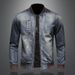 High-End Retro Stand Collar Trendy Brand Spring Autumn New European And American Motorcycle Jacket Men's Stylish Denim_mkmklike.com