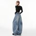 Loose-fitting White Denim Jeans For Women, 2025 Autumn Collection, American-style Wide-leg Pants, New Sickle-shaped_mkmklike.com