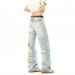 Men's Clothing Light Blue Reverse Wear Ripped Jeans For Men Straight Leg Hip Hop Pants Summer Style Cool Sophisticated Denim_mkmklike.com