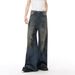 Men's Clothing Retro High Street Splash Paint Denim Jeans For Men – Loose Fit Straight Leg Pants With Artistic Graffiti Vibe_mkmklike.com